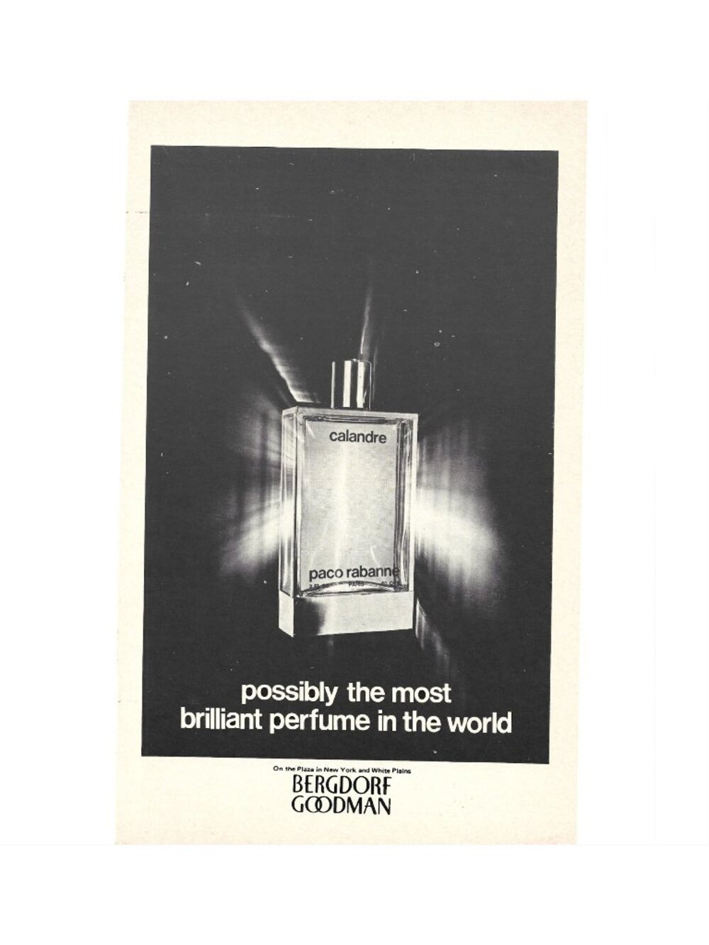 Print Ad Calandre Paco Rabanne Brilliant Perfume In The World Vintage 1978 AD